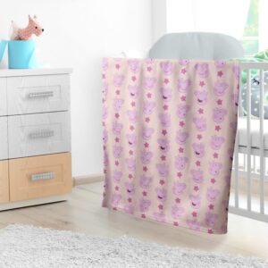 LOGOVISION Peppa Pig Lightweight Baby Blanket, 30"X40", Peppa Face Pattern Unisex for Infants Girls & Boys