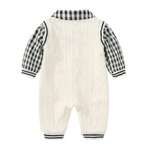 Snr-k Infant Baby Boy Clothes Newborn Baby Sweater Romper Jumpsuit One-Piece Outfit for Boys and Girls