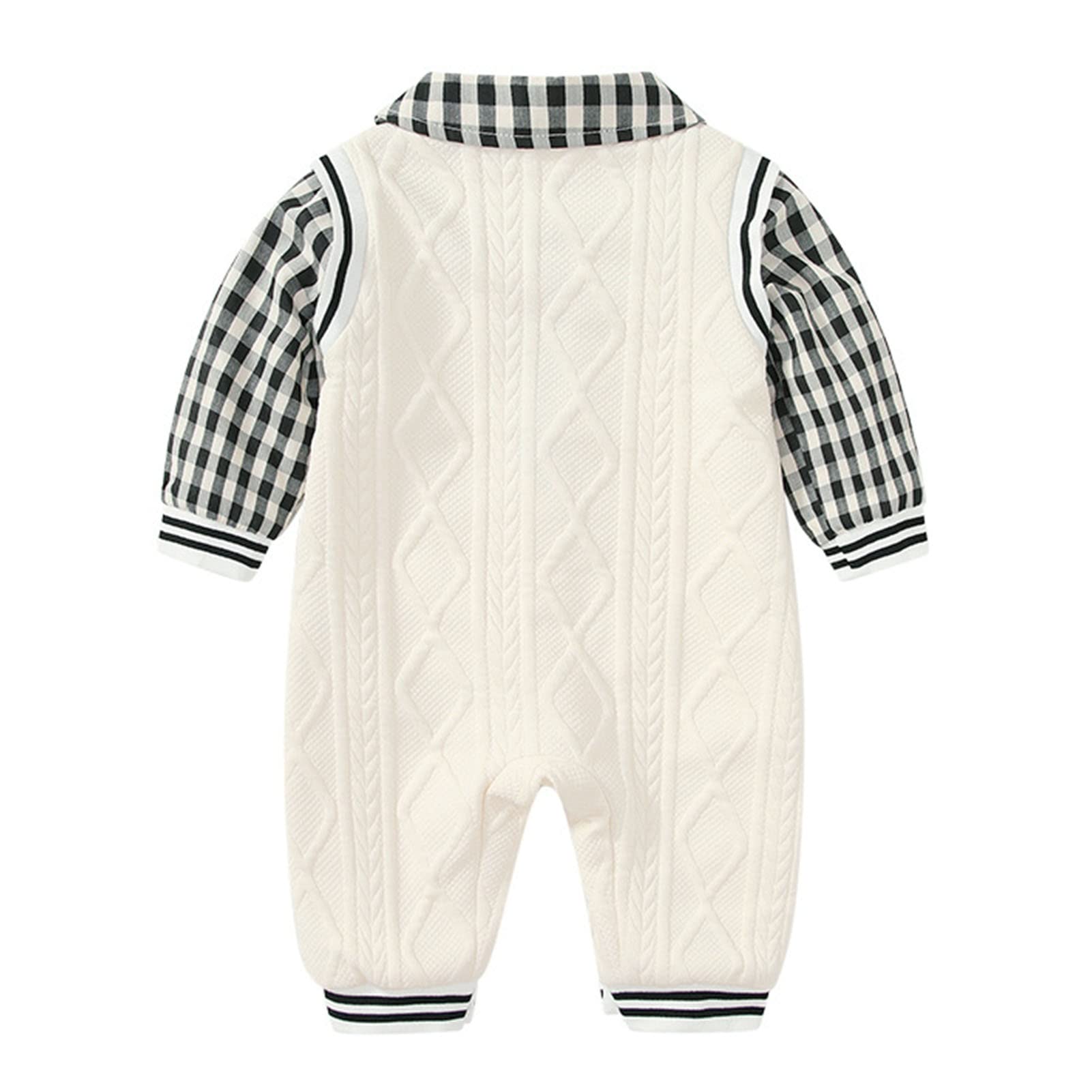 Snr-k Infant Baby Boy Clothes Newborn Baby Sweater Romper Jumpsuit One-Piece Outfit for Boys and Girls