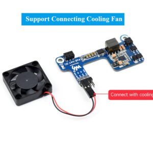 PoE HAT for Raspberry Pi 4B/Raspberry Pi 3B+, Power Over Ethernet (PoE) Support 802.3af PoE Network Standard, Compatible with Raspberry Pi Official Case, Support Connecting Cooling Fan