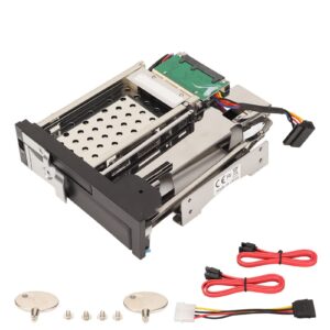 SATA Hard Drive Bays Dual Bay, Support SATA I/II/III, 6Gbps Speed, with Hot Swappable Function, Trayless Design for Quick Installation and Removal for 2.5 Inch 3.5 Inch SATA Hard Drives