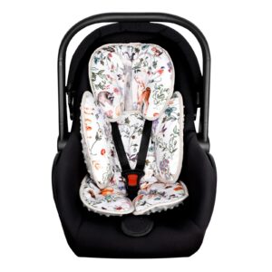 caruili 2-in-1 infant car seat insert for newborn, car seat head support baby girls boys, extra soft preemie carseat head support cushion pillow for baby car seats, strollers, bouncers