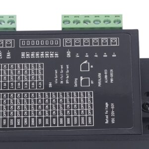 Stepper Motor Driver, 2 Phase Digital Electronic Aluminum Alloy Controller Easy to Install DC20~50V 1.0~4.2A Micro Step Resolutions SD42