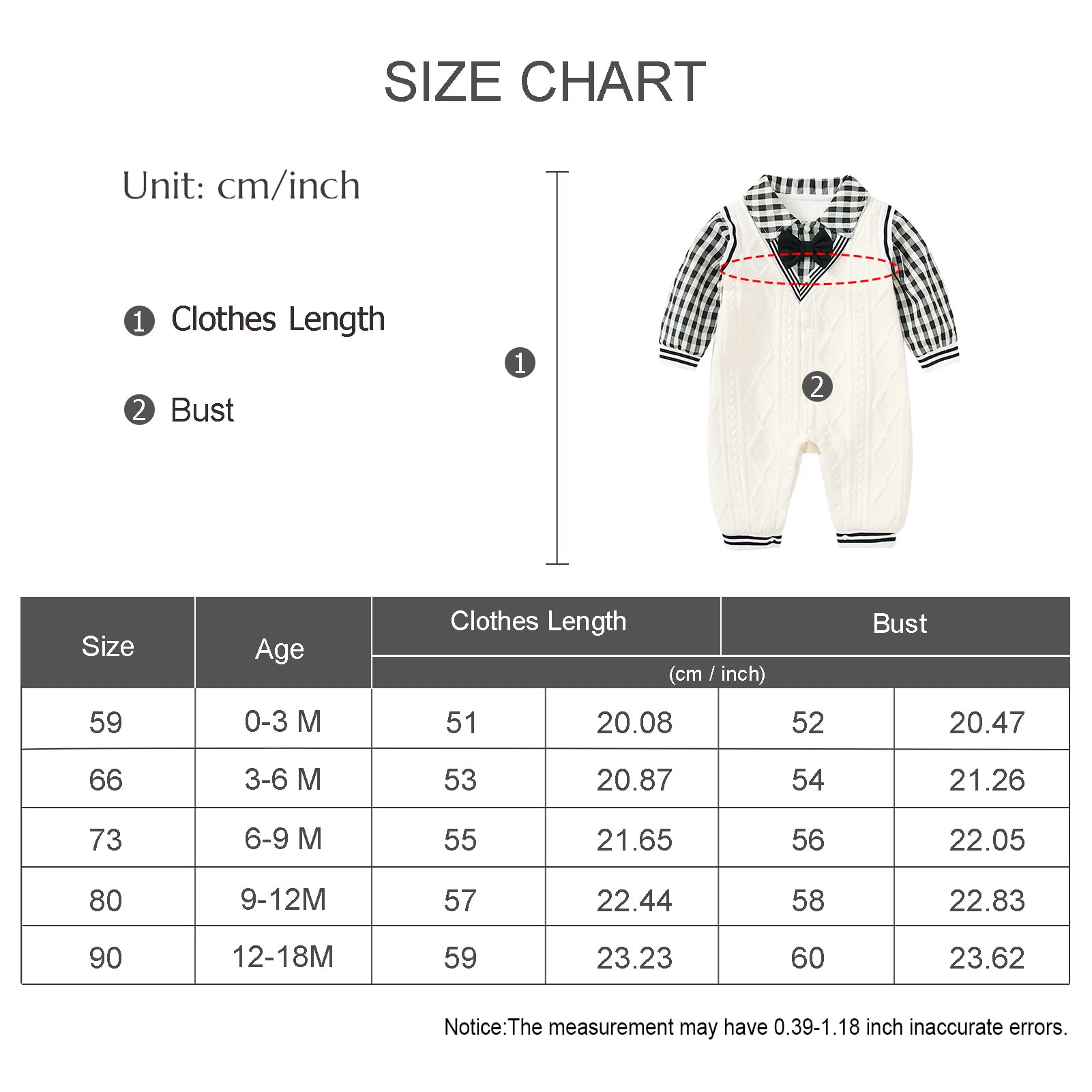 Snr-k Infant Baby Boy Clothes Newborn Baby Sweater Romper Jumpsuit One-Piece Outfit for Boys and Girls