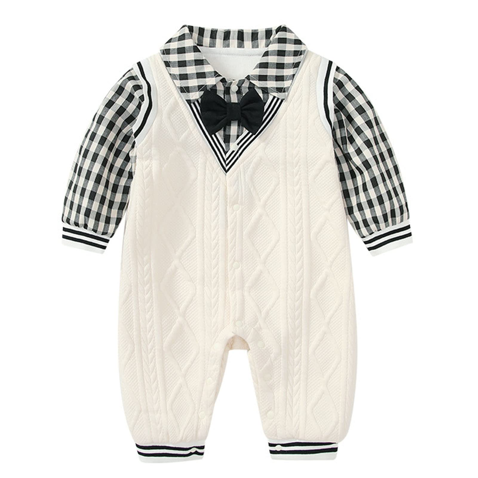 Snr-k Infant Baby Boy Clothes Newborn Baby Sweater Romper Jumpsuit One-Piece Outfit for Boys and Girls