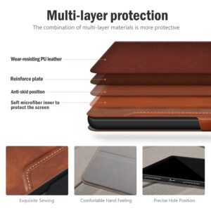 Antbox Case for iPad 10th Generation 10.9'' 2022 with Built-in Pencil Holder Auto Sleep/Wake Function PU Leather Smart Cover for iPad 10th Generation(10.9'') (Brown)