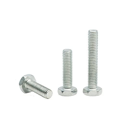 10 PCS Full Teeth Carbon Steel Plating White Zinc Outer Hexagonal Concave Head Bolt, for Mechanical AccessoriesM10x210mm