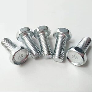 10 PCS Full Teeth Carbon Steel Plating White Zinc Outer Hexagonal Concave Head Bolt, for Mechanical AccessoriesM10x210mm