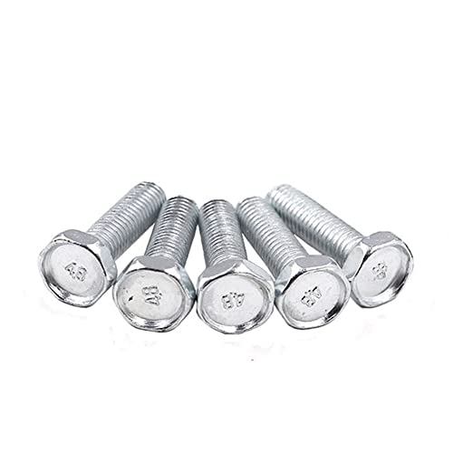 10 PCS Full Teeth Carbon Steel Plating White Zinc Outer Hexagonal Concave Head Bolt, for Mechanical AccessoriesM10x210mm