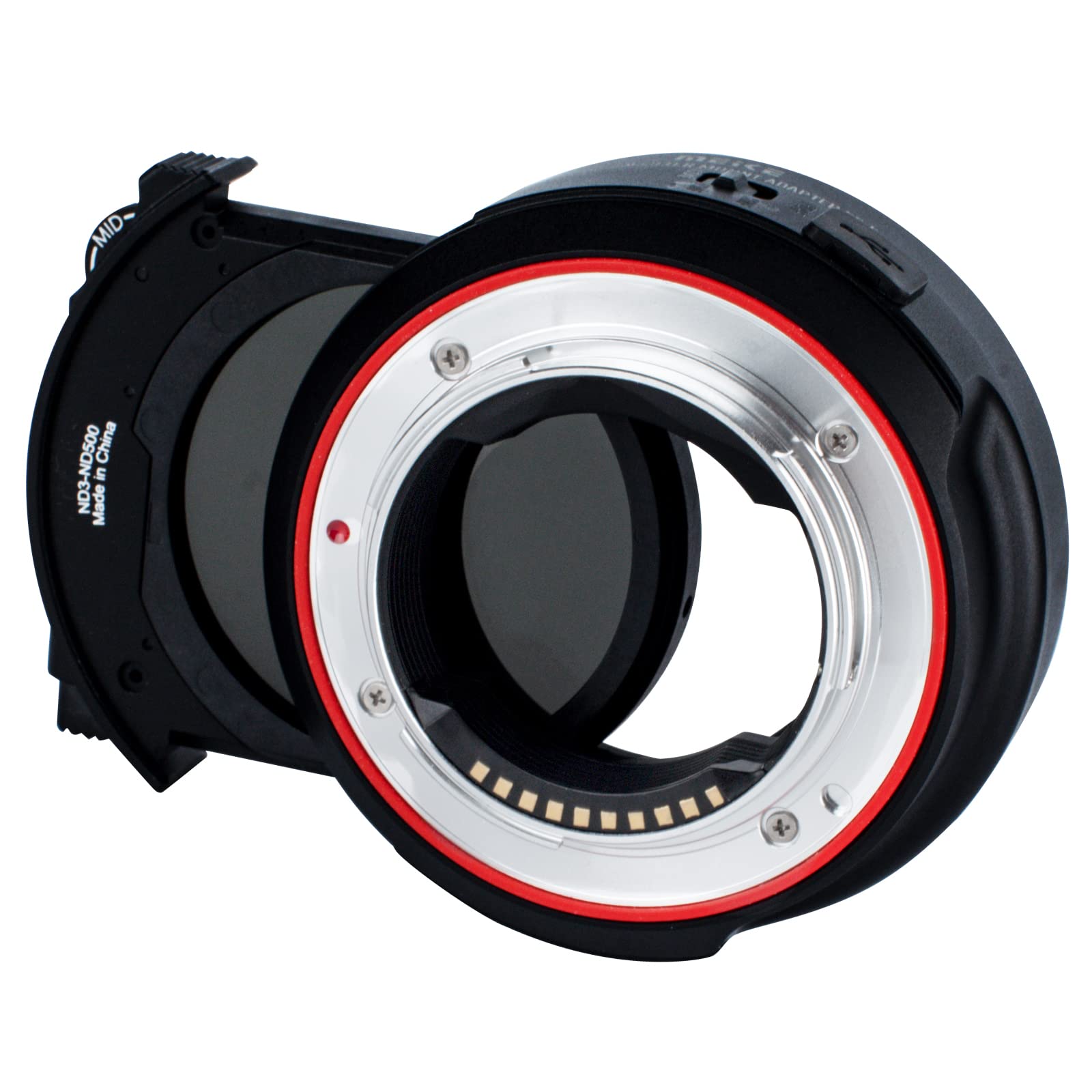 Meike MK-EFTE-C VND Metal Auto-Focus Mount Lens Adapter with Drop-in Variable ND and Clear UV Filters Converter for Canon EF/EF-S Lenses to Sony E Mount Cameras A9 A7III A7II A7 A7R3 A7R4