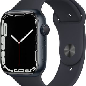 Apple Watch Series 7 (GPS, 45MM) - Midnight Aluminum Case with Midnight Sport Band (Renewed Premium)