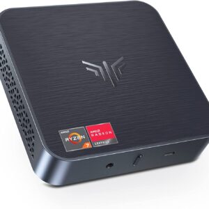 KAMRUI Thin Client Mini PC AMD 4-Core Ryzen 7 3750H Radeon RX Vega 10 Graphics 16GB DDR4 RAM 1TB NVMe SSD WiFi AC BT 4K HDMI DisplayPort USB-C RJ-45 Windows 11 Pro