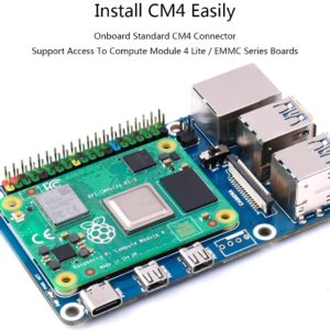 Compute Module 4 to Raspberry Pi 4B Adapter, Based on Compute Module 4 to Reproduce Original Appearance of Pi 4, Alternative for Raspberry Pi 4B,Compatible with Pi 4B Series Hats