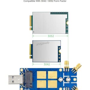 5G DONGLE Module with Quad Antennas USB3.1 Port Aluminum Alloy Heatsink M.2 Key B Interface @XYGStudy (USB to M.2 B Key)