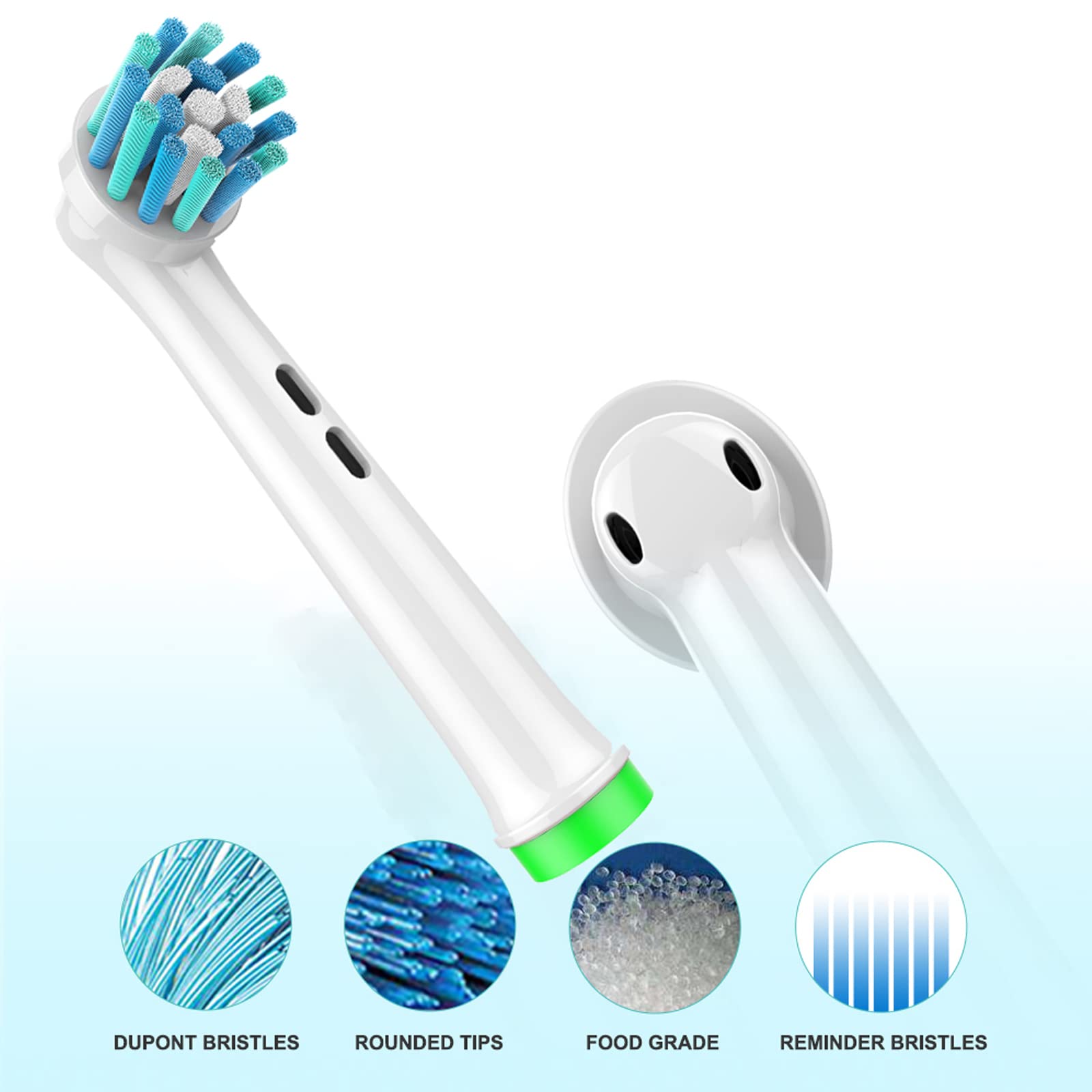 Toothbrush Heads for Oral B Braun Replacement Heads, Professional Electric Toothbrush Heads, Precision Clean Brush Heads Refill Compatible with Oral-B 8000/Pro 9600/1000/ 3000/5000/7000 (EB50XA)