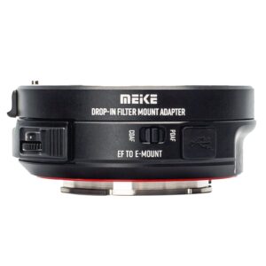 Meike MK-EFTE-C VND Metal Auto-Focus Mount Lens Adapter with Drop-in Variable ND and Clear UV Filters Converter for Canon EF/EF-S Lenses to Sony E Mount Cameras A9 A7III A7II A7 A7R3 A7R4