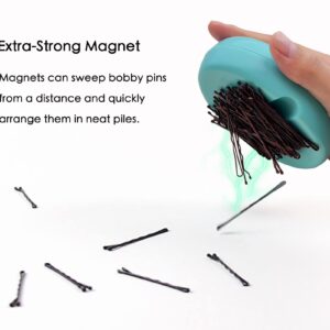 Magnetic Hair Clip and Sewing Pin Holder Cushion with 24 Bobby Pins