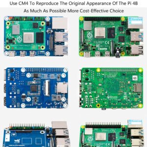 Compute Module 4 to Raspberry Pi 4B Adapter, Based on Compute Module 4 to Reproduce Original Appearance of Pi 4, Alternative for Raspberry Pi 4B,Compatible with Pi 4B Series Hats