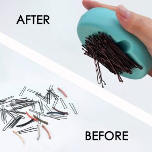 Magnetic Hair Clip and Sewing Pin Holder Cushion with 24 Bobby Pins