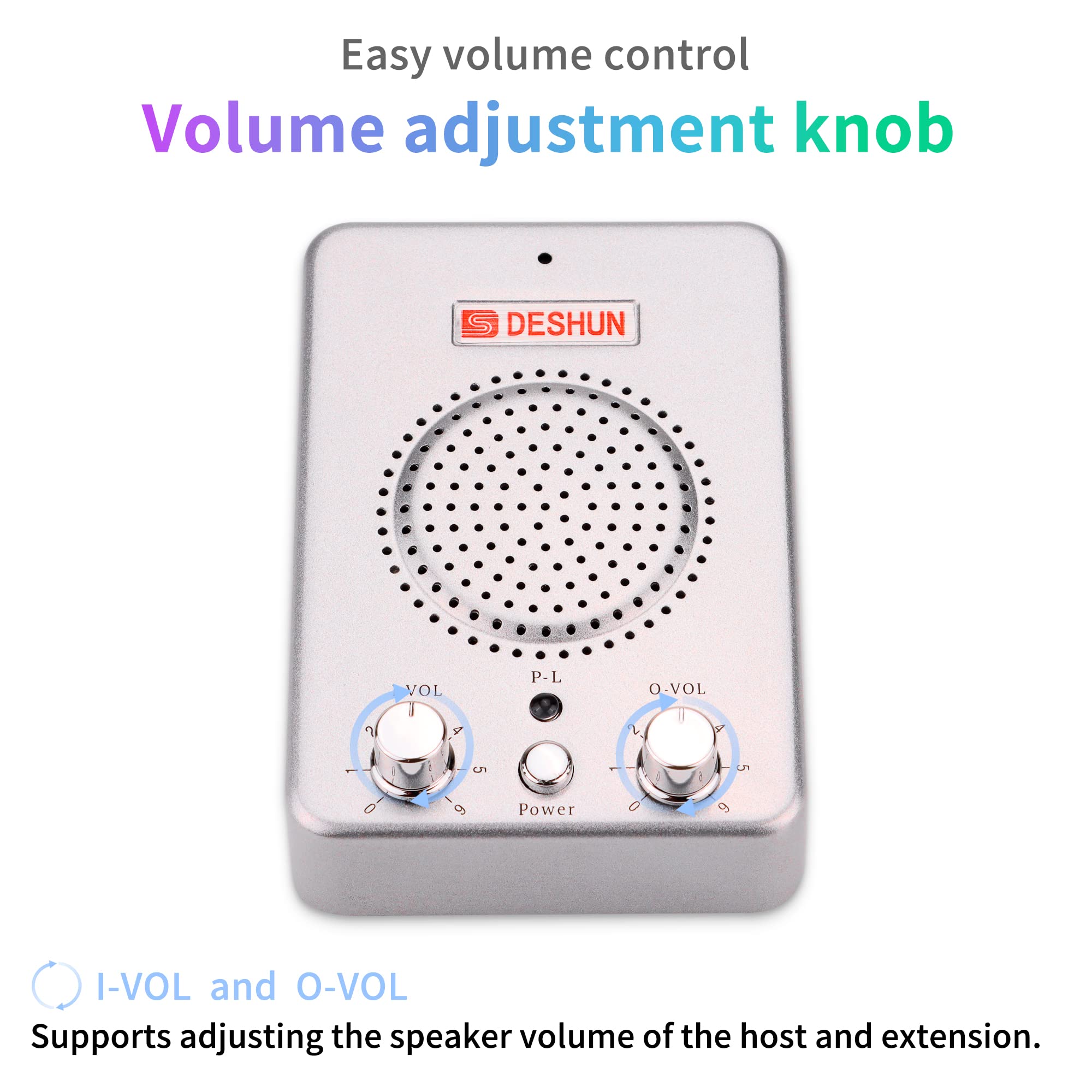 DESHUN Window intercom System Dual Way, Window Speakers, A walkie-Talkie That can be Attached to Glass,Built-in Microphone, intercom System for The Business/Bank/Office/Hospital/Station/Catering