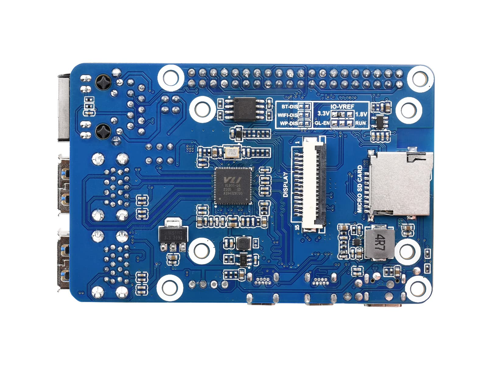 waveshare CM4 to Raspberry Pi 4B Adapter, Alternative Solution for Raspberry Pi 4B, Onboard Standard CM4 Connector, 4-CH USB 3.0 Ports, RJ45 Gigabit Ethernet Port, PoE Header etc.