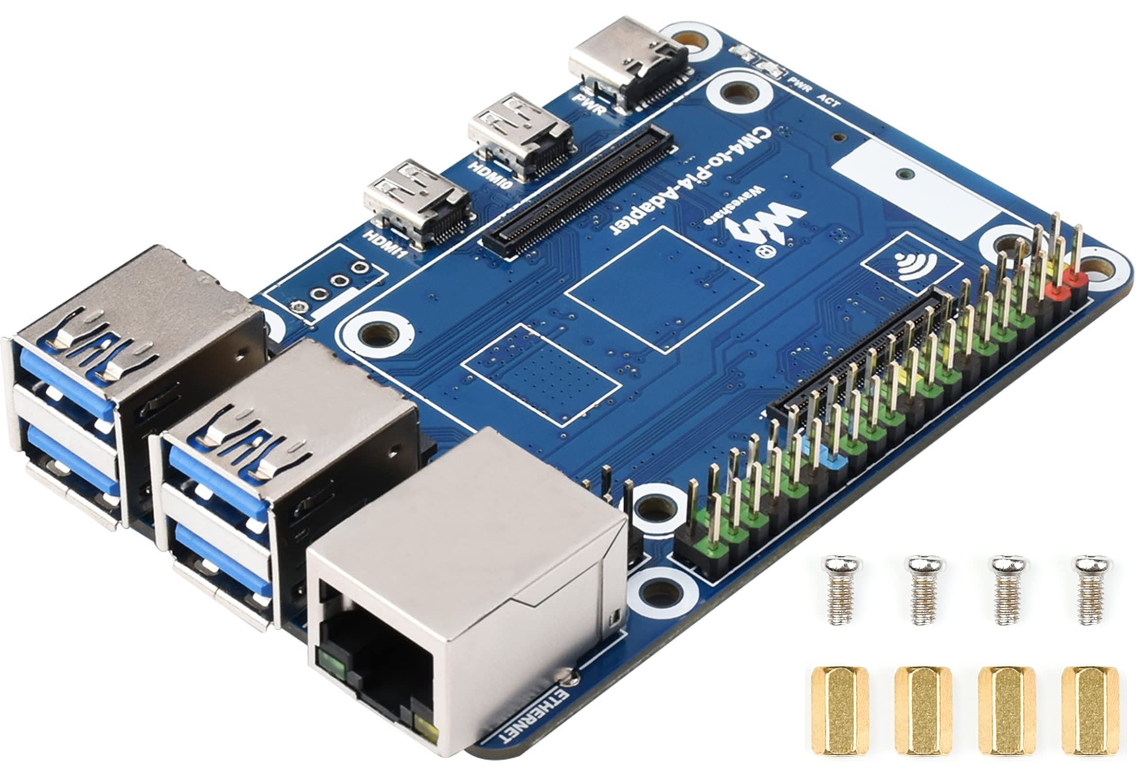 Compute Module 4 to Raspberry Pi 4B Adapter, Based on Compute Module 4 to Reproduce Original Appearance of Pi 4, Alternative for Raspberry Pi 4B,Compatible with Pi 4B Series Hats