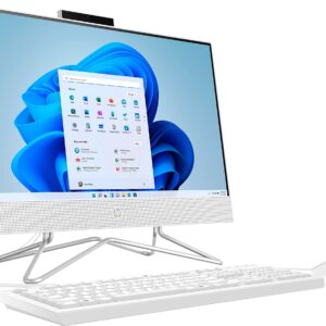 Latest HP All-in-One Desktop | 21.5" FHD Display | Intel 4-Core Celeron J5040 | Intel UHD Graphics | 16GB DDR4 512GB NVMe SSD | WiFi | BT | HDMI | Webcam | RJ45 | Internal Speaker | Windows 11 Home