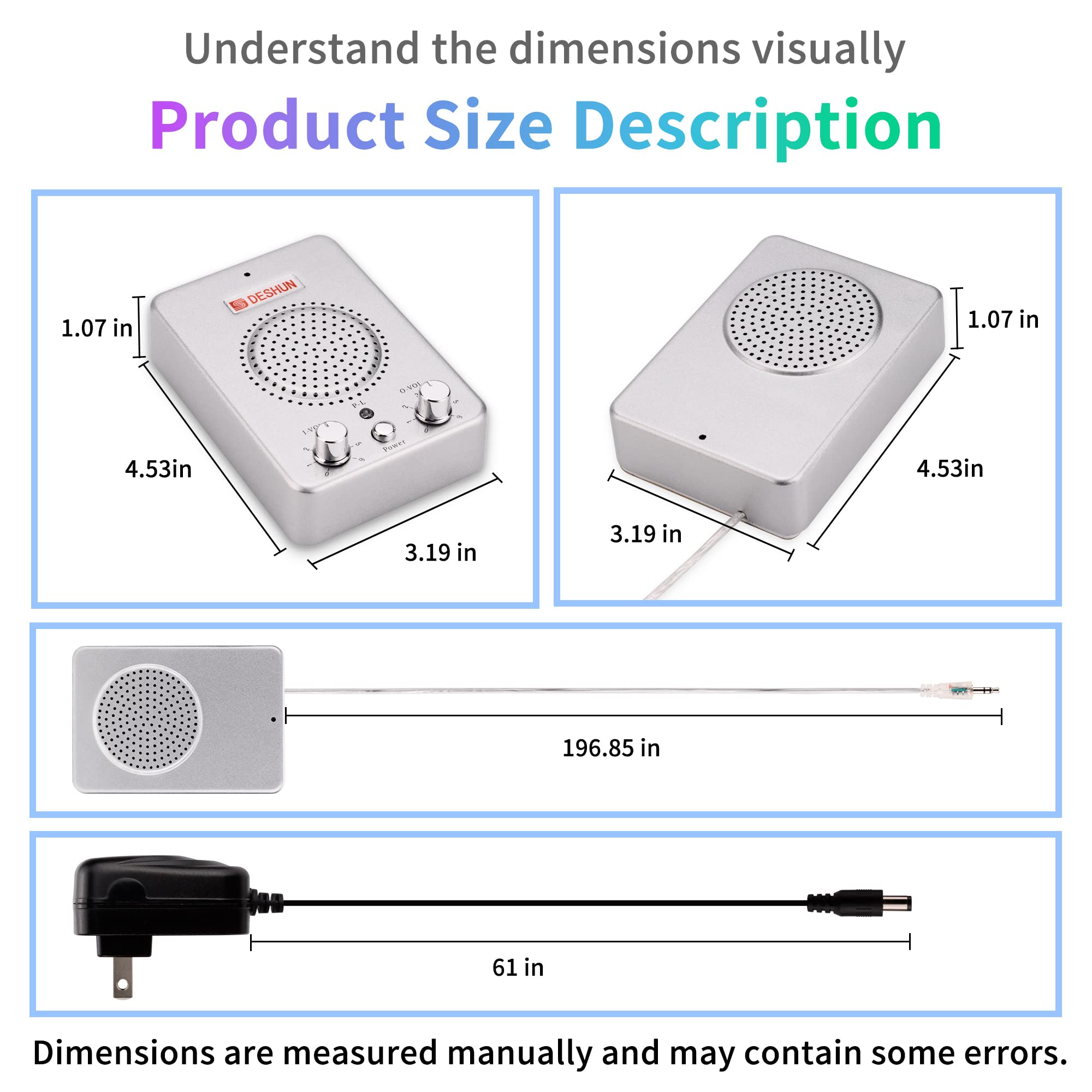 DESHUN Window intercom System Dual Way, Window Speakers, A walkie-Talkie That can be Attached to Glass,Built-in Microphone, intercom System for The Business/Bank/Office/Hospital/Station/Catering