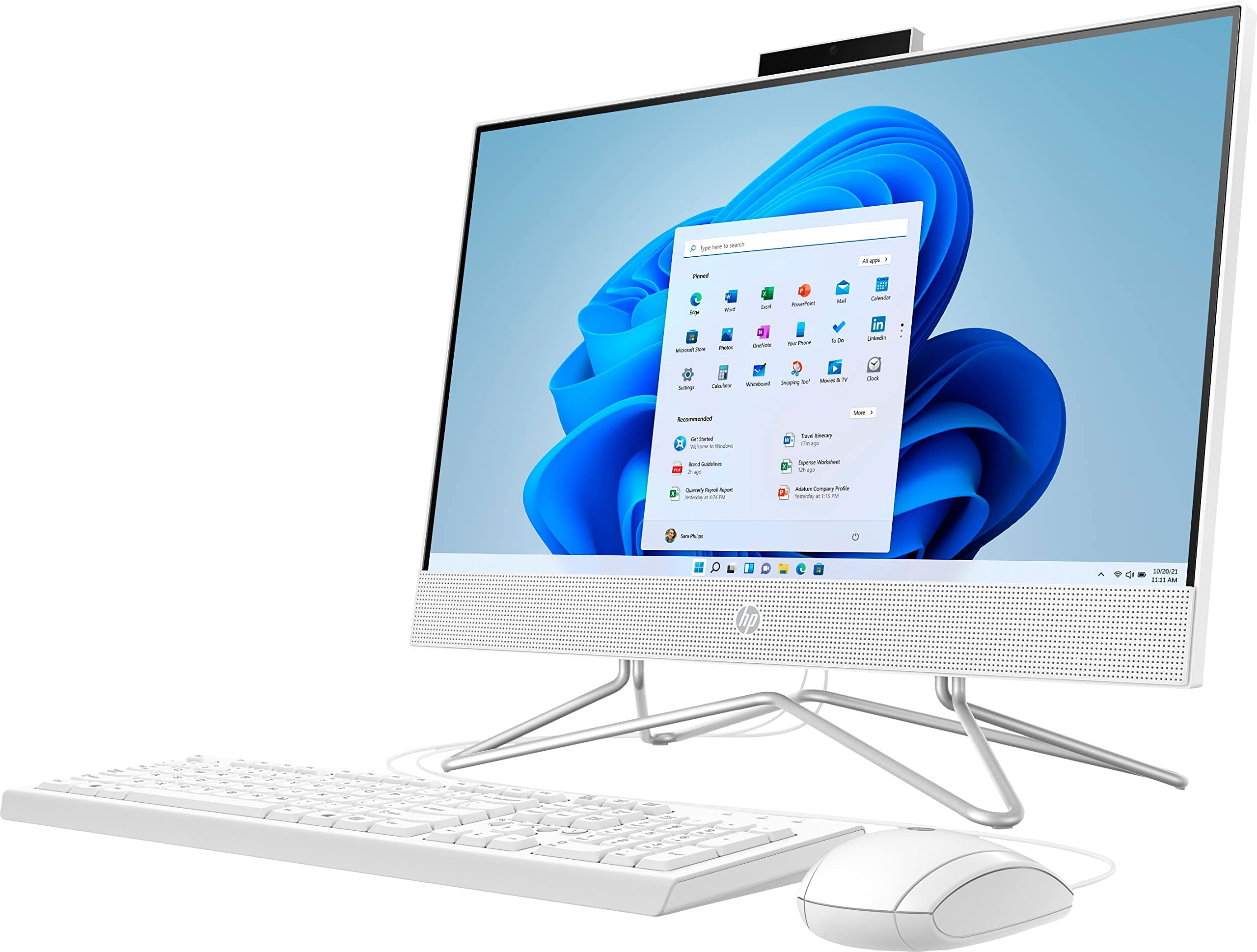 Latest HP All-in-One Desktop | 21.5" FHD Display | Intel 4-Core Celeron J5040 | Intel UHD Graphics | 16GB DDR4 512GB NVMe SSD | WiFi | BT | HDMI | Webcam | RJ45 | Internal Speaker | Windows 11 Home