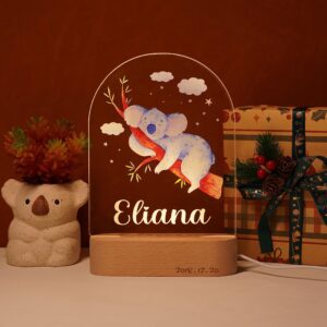 NABYSHOP Custom Night Light Personalized Baby Night Light for Nursery, Personalized Gifts for Kids Birthday Gift, Night Light for Girls and Boys, Lamp Kids' Bedroom Decoration