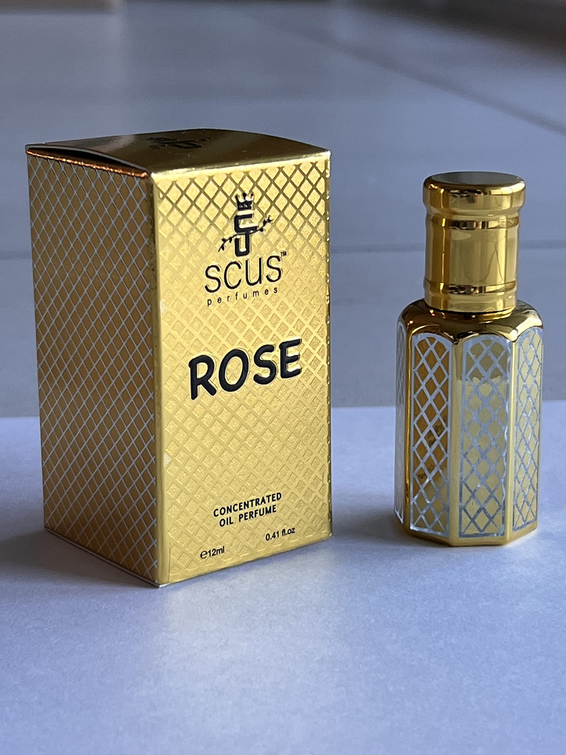 SCUS Perfumes Rose 12 ML Concentrated Fragrance (0.41 fl. oz)