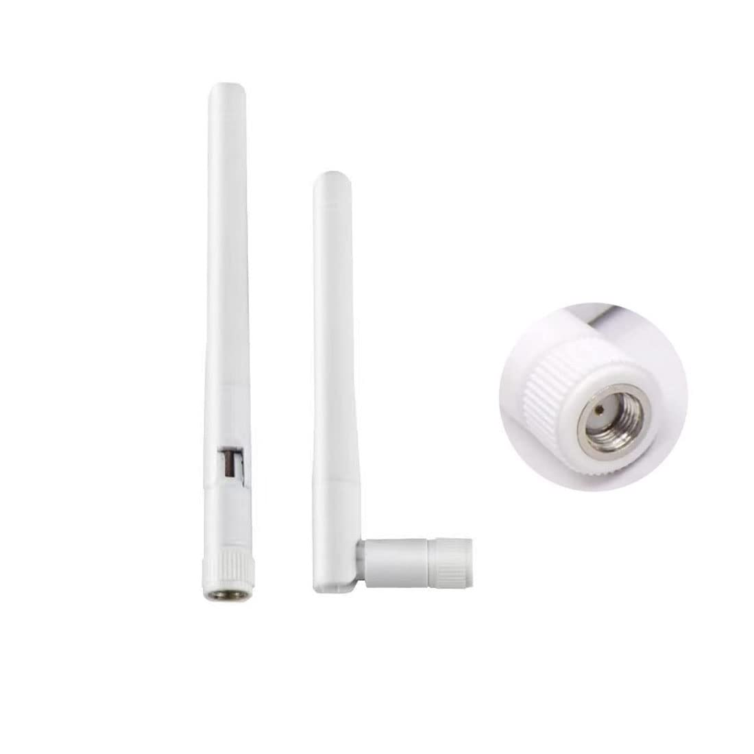 Dual Band WiFi 2.4GHz 5GHz 5.8GHz 3dBi MIMO RP-SMA Male Antenna for WiFi Router Signal Booster Repeater Wireless Network Card USB Adapter Security IP Camera Video Surveillance Monitor - 2Pack