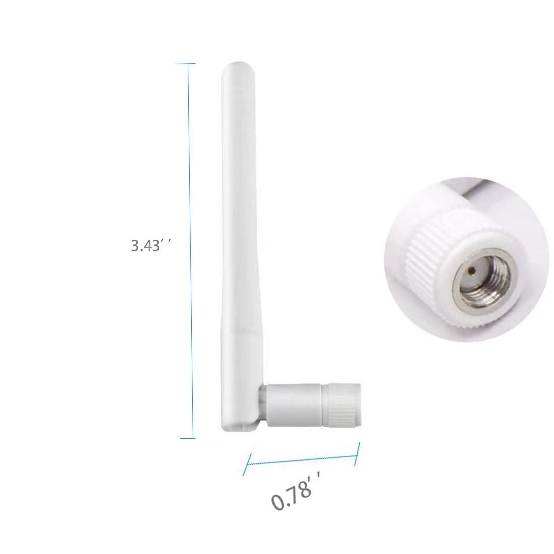 Dual Band WiFi 2.4GHz 5GHz 5.8GHz 3dBi MIMO RP-SMA Male Antenna for WiFi Router Signal Booster Repeater Wireless Network Card USB Adapter Security IP Camera Video Surveillance Monitor - 2Pack