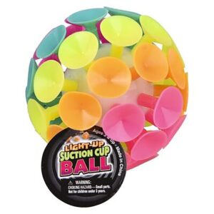 chochkees light-up suction cup throwing balls, party favors for boys and girls, 3" inch ball (76.2 mm) (single)