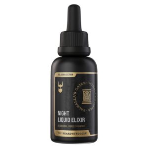 The Beard Struggle - Beard Growth Oil - Valhalla's Gates, Gold Collection (1 Fl oz) - Night Liquid Elixir - Beard Oil for Men - Softens, Moisturizing, & Healthier Beard Growth