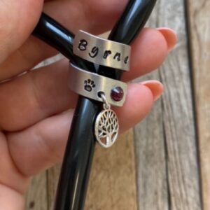 Vet Stethoscope ID Tag with charm, Dog paw Charm, Stethoscope Charm for Vetenarian Nurse, ID Tag, Stethoscope Name Tag Nurse Graduation Gift