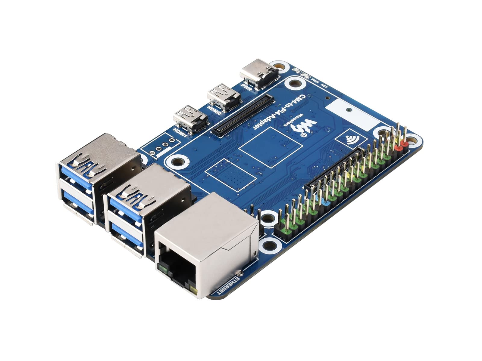 waveshare Compute Module 4 to Raspberry Pi 4B Adapter,Based on Compute Module 4 to Reproduce The Original Appearance of Pi 4 B,Alternative Solution for Raspberry Pi 4B