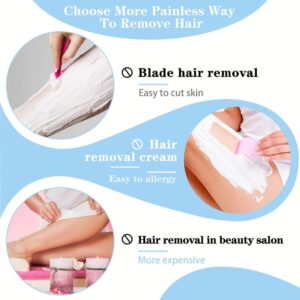 EASY BREEZY Crystal Hair Eraser for Women and Men| Reusable Hair Removal Stone| Painless Exfoliation Crystal Hair Shaver| Magic Hair Remover for Arms Leg Back| (Blue).