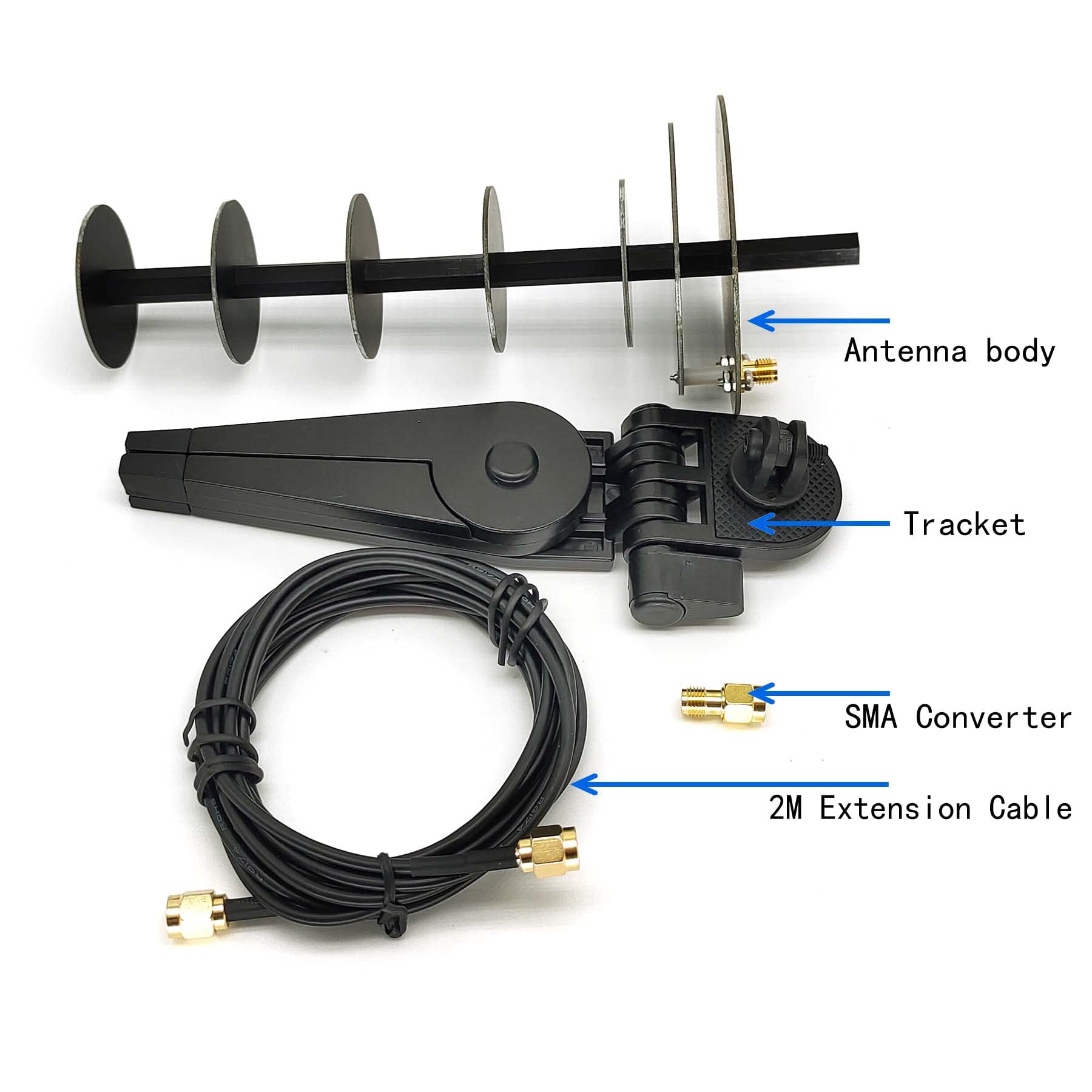 Long range12dBi 2.4GHz WiFi Antenna Directional High Gain Signal Amplifier Laptop Desktop PC USB Dongle Wireless Network Card Adapter for Windows 11/10/8.1/8/7