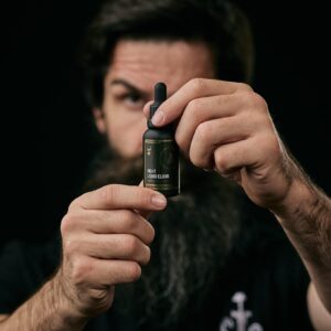 The Beard Struggle Night Liquid Elixir Beard Oil - Platinum Collection - Aesir's Triumph (1 Fl oz) - Beard Oil for Men - Natural Blend for Softens, Moisturizing, & Healthier Beard Growth