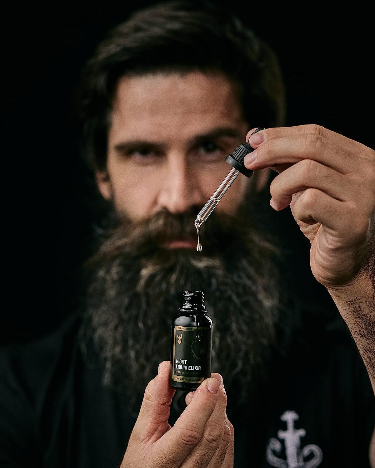 The Beard Struggle - Beard Growth Oil - Valhalla's Gates, Gold Collection (1 Fl oz) - Night Liquid Elixir - Beard Oil for Men - Softens, Moisturizing, & Healthier Beard Growth