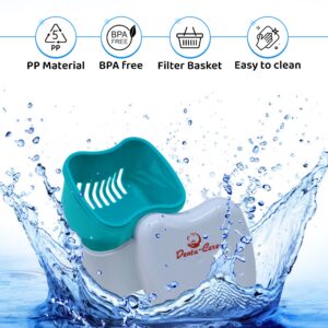 Denture Cleaner Tablets Fresh Mint Equate 240 Count With Dentu-Care Denture Retainer Cleaning Cup Case Bath With Basket Lid and Denture Brush