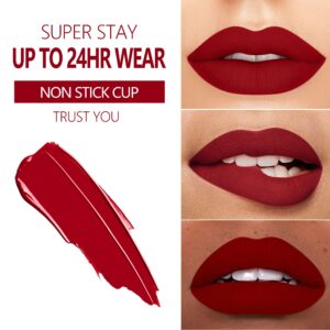 MAKI YIKA Red Lipstick for Women Color Stay Long Lasting Lipsticks, No Smudge Matte Liquid Lipstick Transferproof Cruelty-Free Lip Color |Trust You