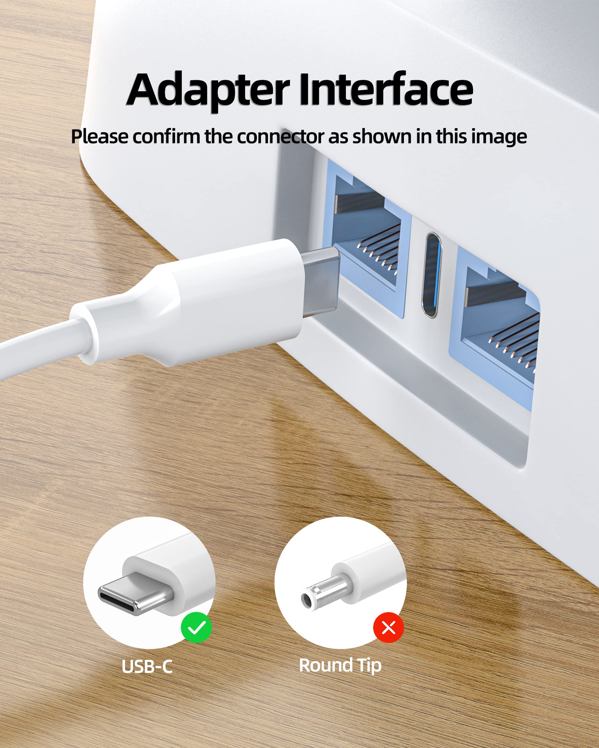 30W 27W Power Cord for eero, eero 6, eero-Pro-6 mesh WiFi Router,eero 6+,eero 6 Extender,eero Pro 6E,C010001 C210001 C110011 Charger Adapter Supply