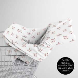 Sweet Jojo Designs Baseball Sports Boy Infant Baby Car Seat Cover Nursing Breastfeeding Shopping Cart Stroller Canopy - Red and White Americana