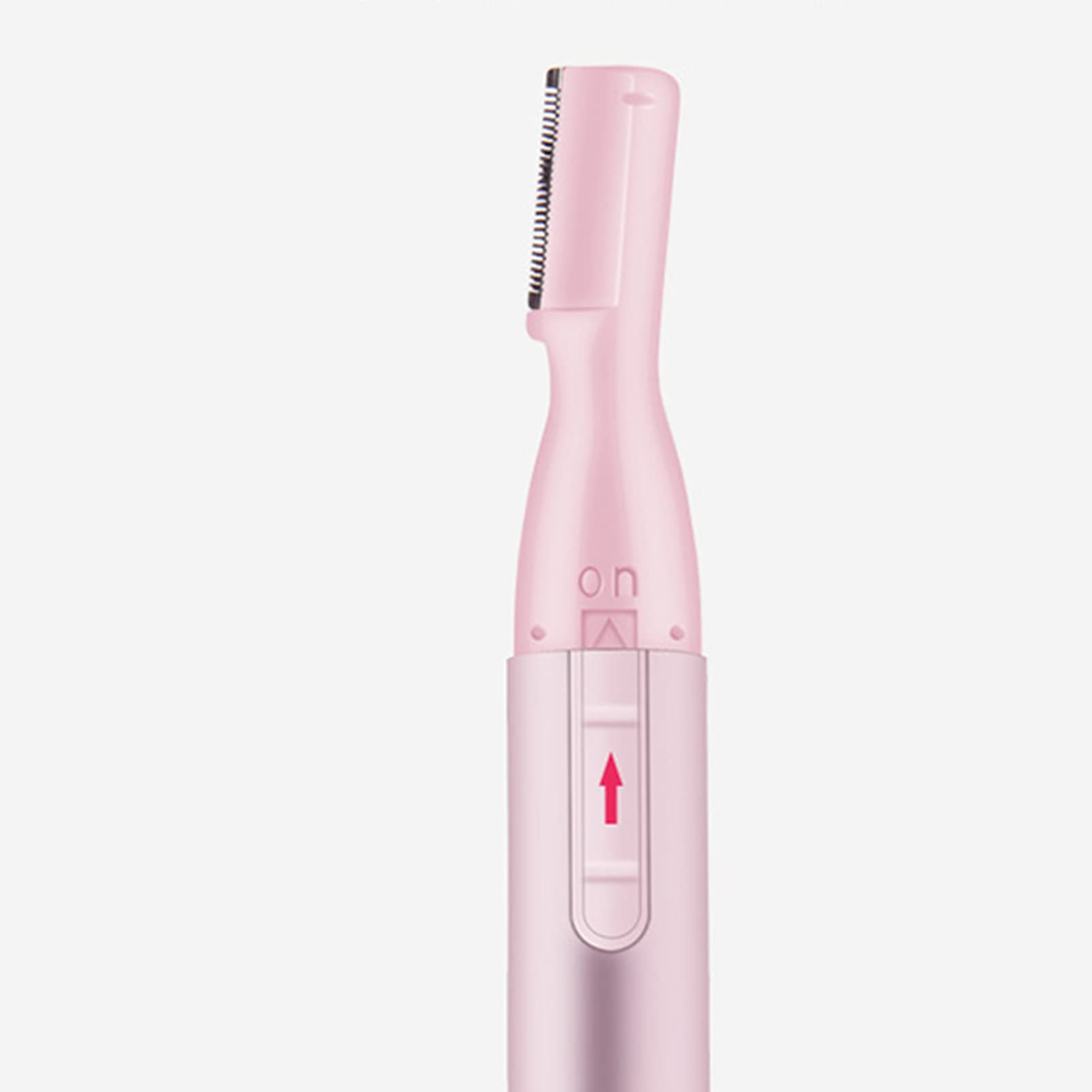 cdar Brow Trimmer，Painless Eyebrow & Facial Hair Trimmer for Men & Women, Battery Included Electric Groomer Pink