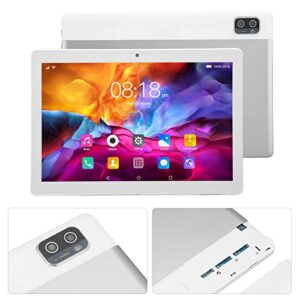 5G Tablet, 5G WiFi Calling 100240V 10.1 Inch Tablet Silver 1960x1080 Resolution for Gaming (US Plug)