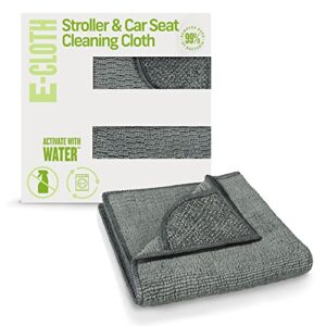 e-cloth stroller & car seat cleaning cloth, premium microfiber cloth with scrubbing corner, ideal for cleaning baby stroller, car seats, car seat cover, booster seat, 100 wash promise