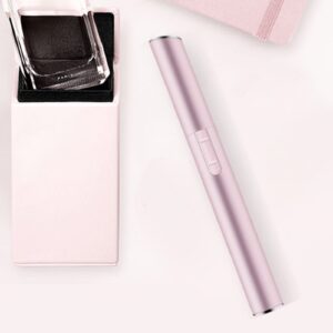 cdar Brow Trimmer，Painless Eyebrow & Facial Hair Trimmer for Men & Women, Battery Included Electric Groomer Pink