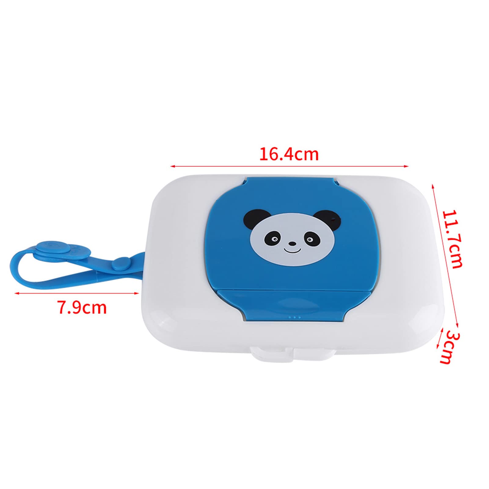 LIZEALUCKY Wet Wipes Storage Box, Baby Wipes Dispenser, Portable Refillable Baby Wet Wipe Pouch Dispenser, Reusable Stroller Wet Wipes Box for Outdoor Travel(Blue)